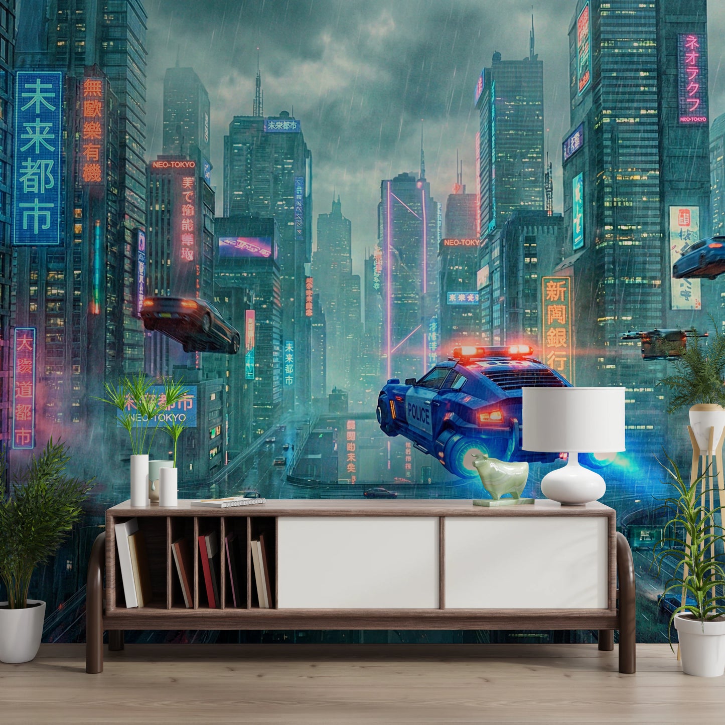 Neo-Tokyo Nights Wall Mural