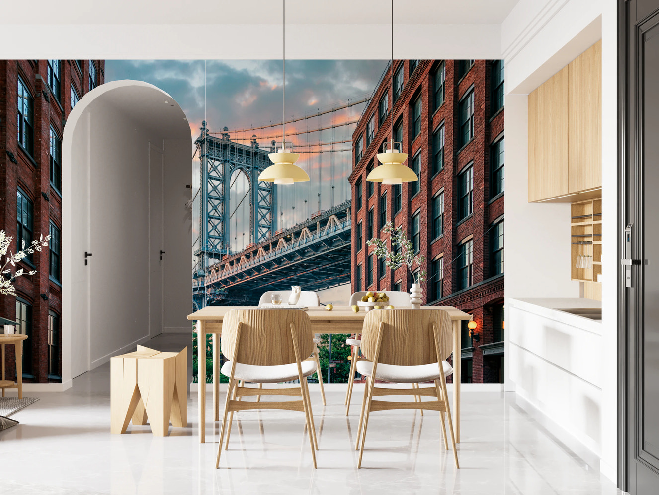 Manhattan Bridge Vista Wall Mural
