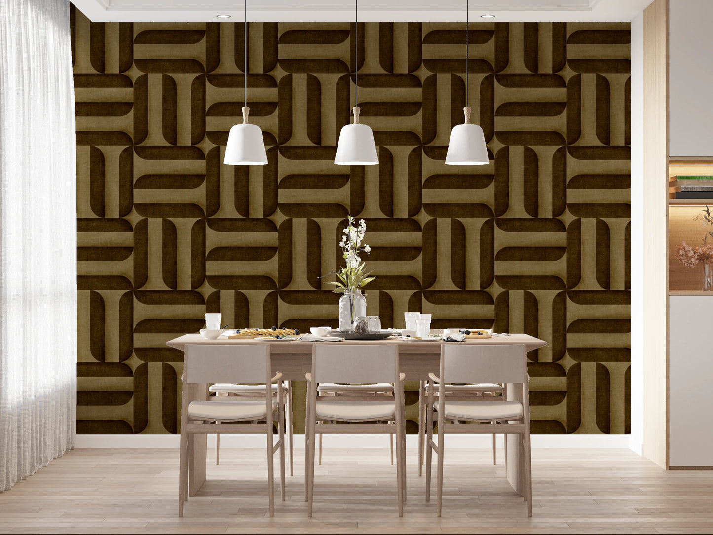 Papier peint texturé moderne couleur ambre