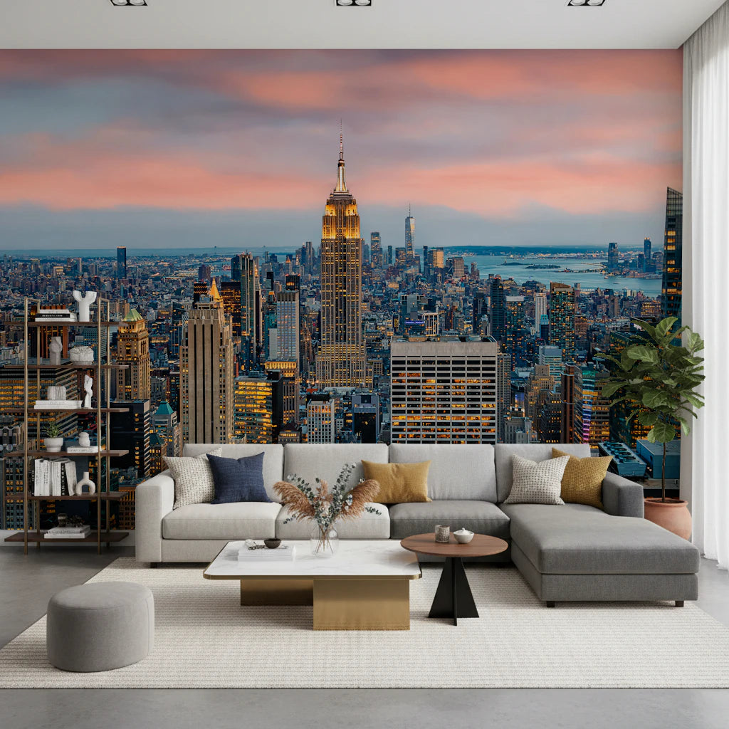 マンハッタンの夜明けの壁画