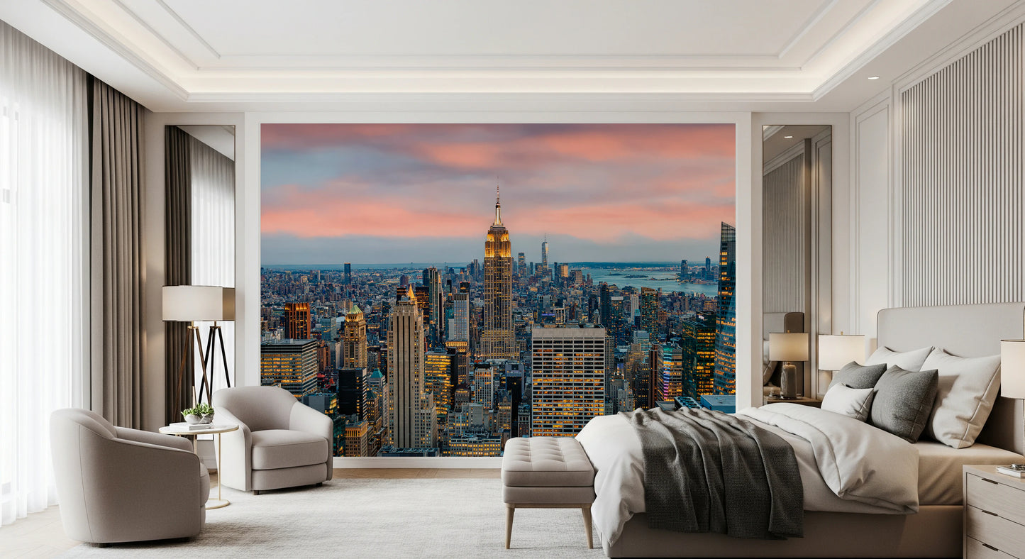 マンハッタンの夜明けの壁画