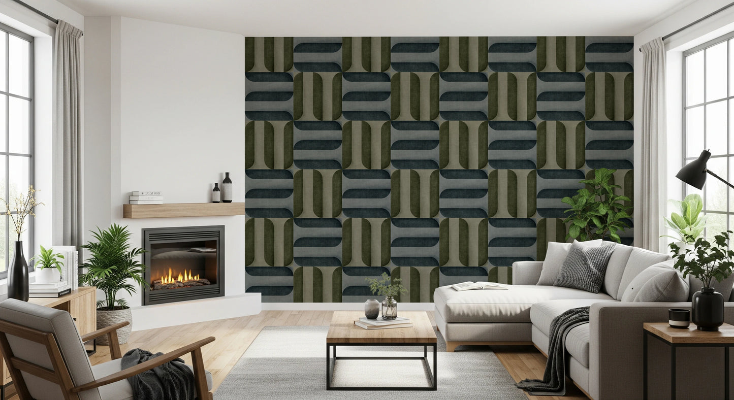 Papier peint d'hiver à motifs texturés modernes