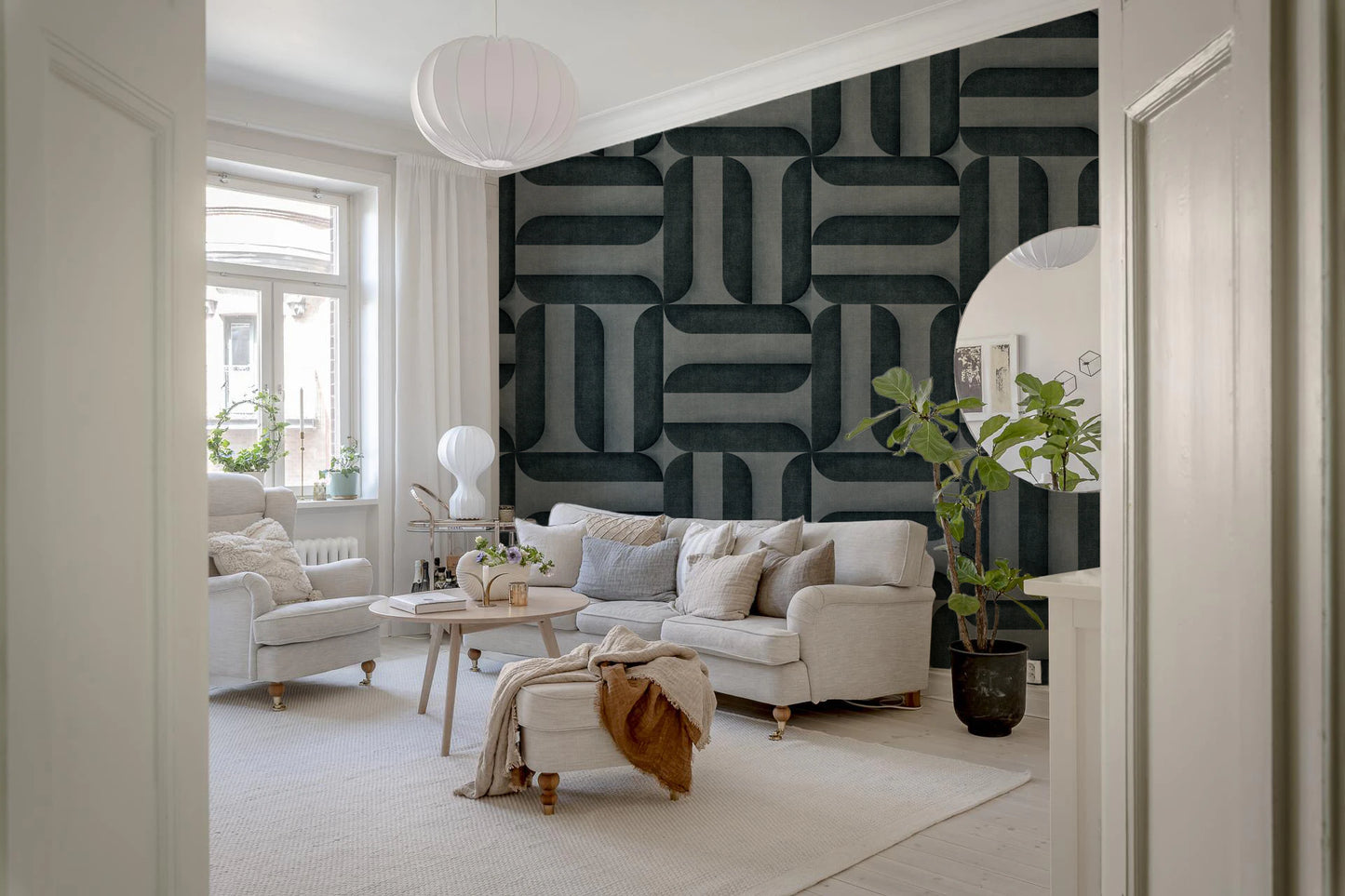 Panneaux texturés modernes Papier peint en denim vintage