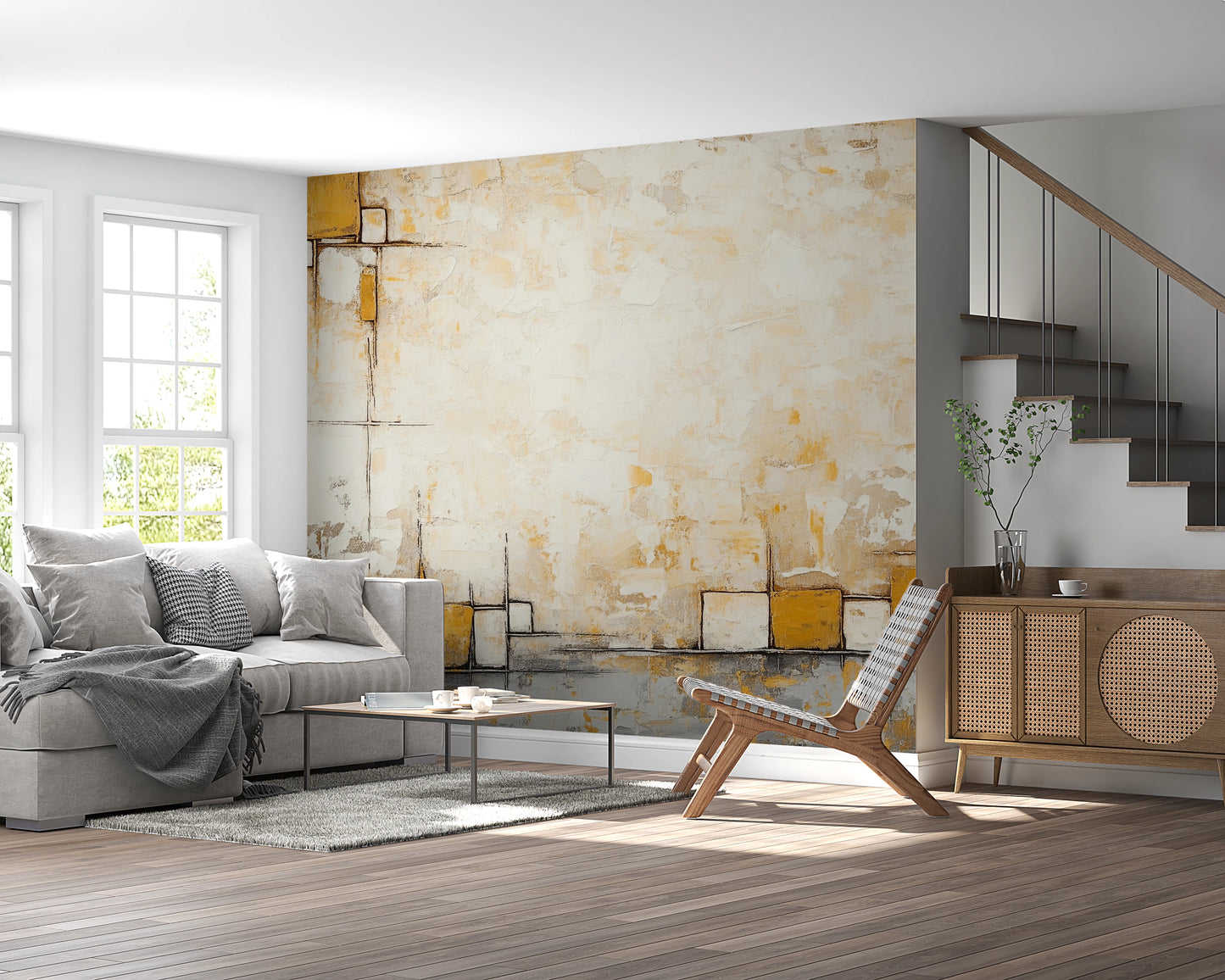 Murale di blocchi urbani