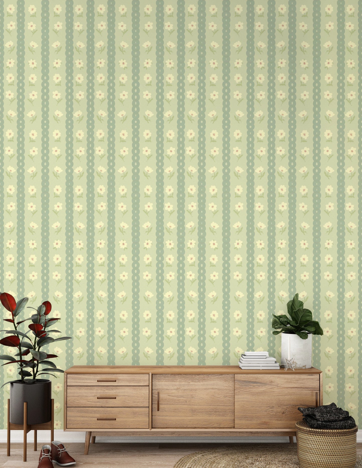 Daisy Chain Delight Tapet