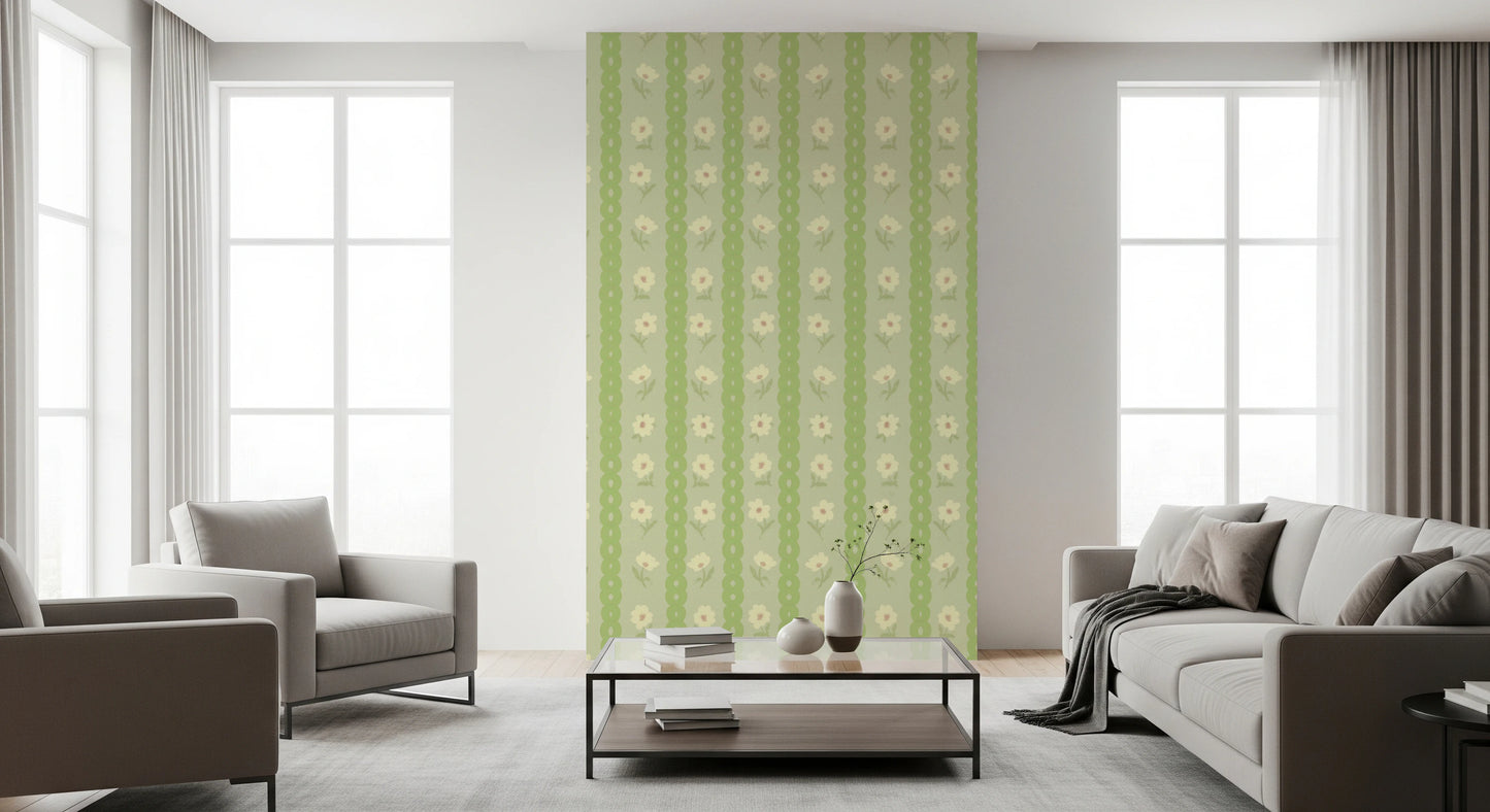 Carta da parati Vintage Bloom Rows