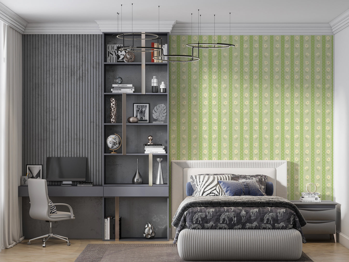 Carta da parati Vintage Bloom Rows