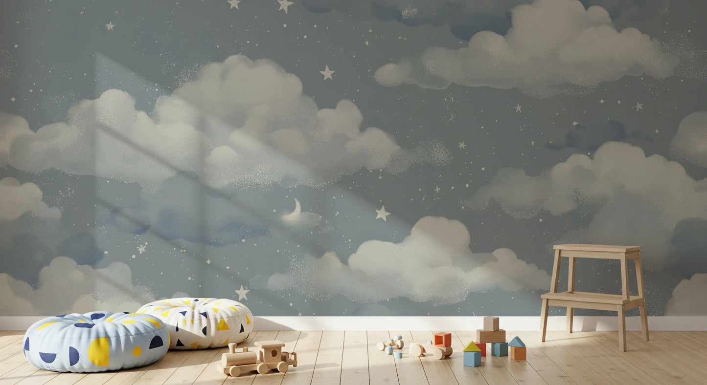 Süße Träume – Blaues Wandbild