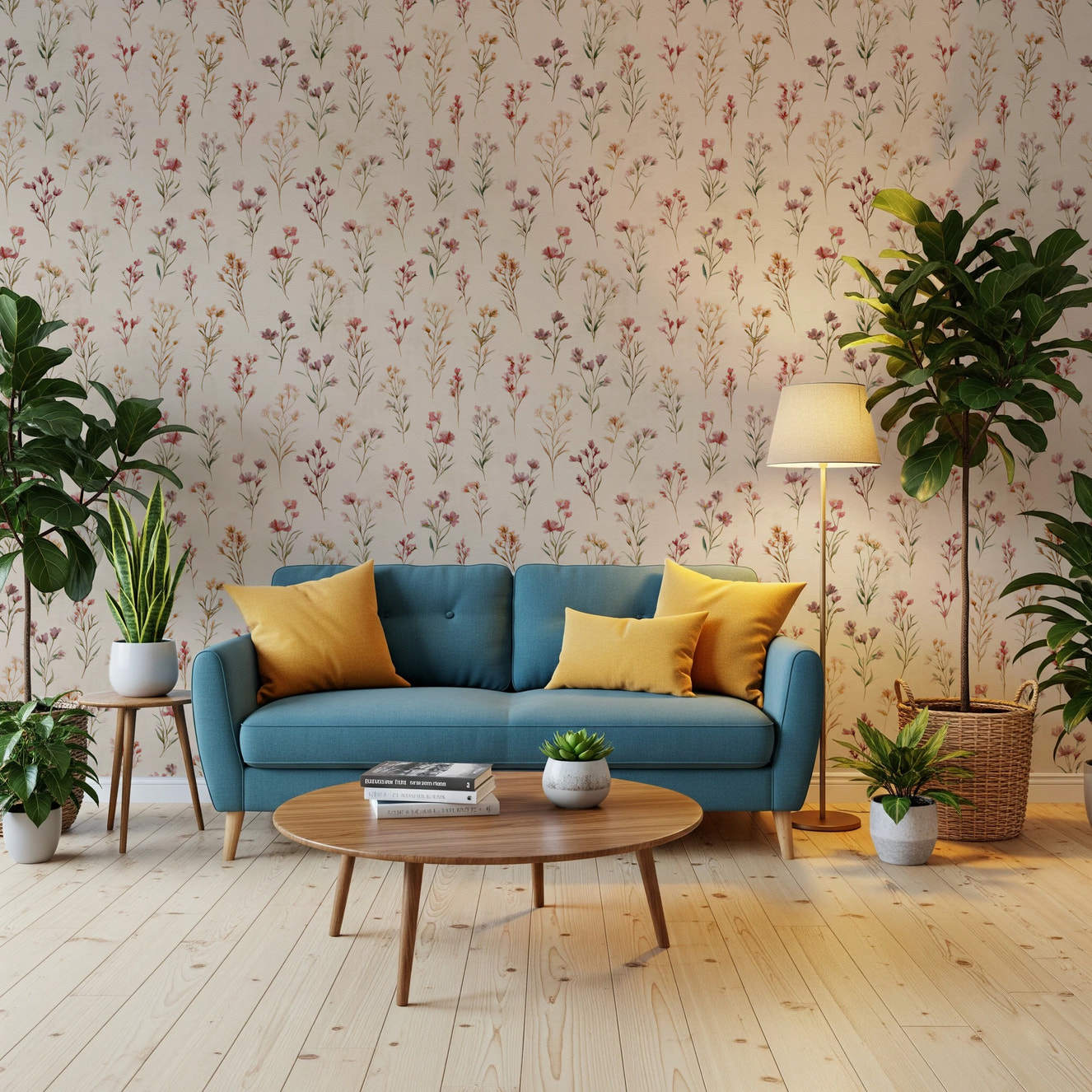 Soft Floral Whispers Wallpaper⁠