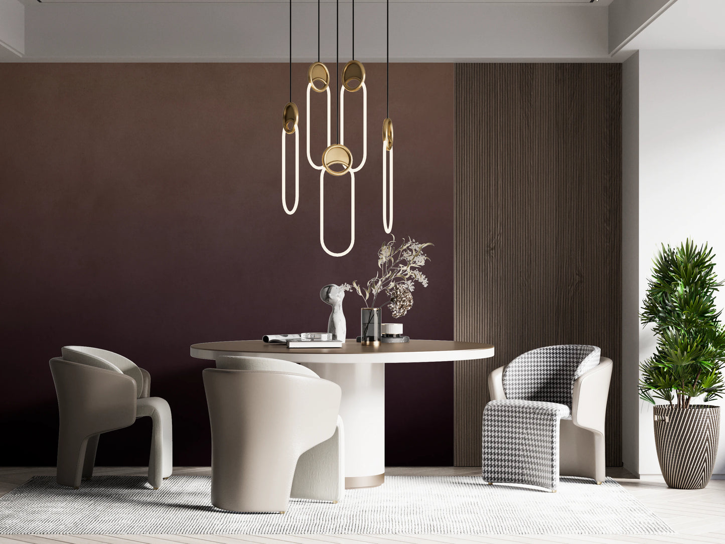 Beskidt papir - Ombre blomme vægmaleri