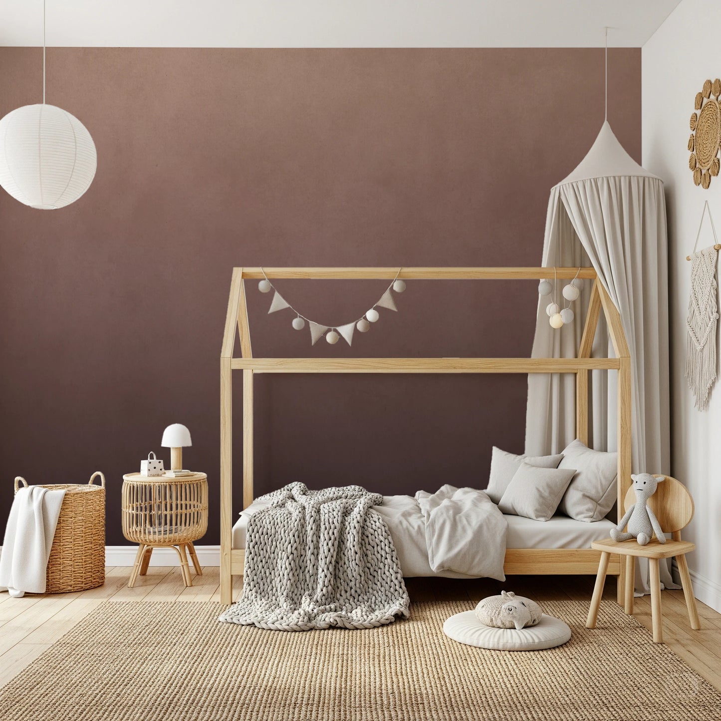 Ombre fersken vægmaleri - Dirty Paper