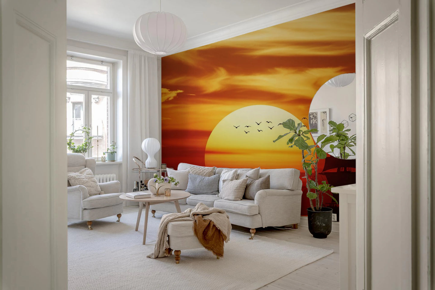 Wandbild „Sonnenuntergangssegel“