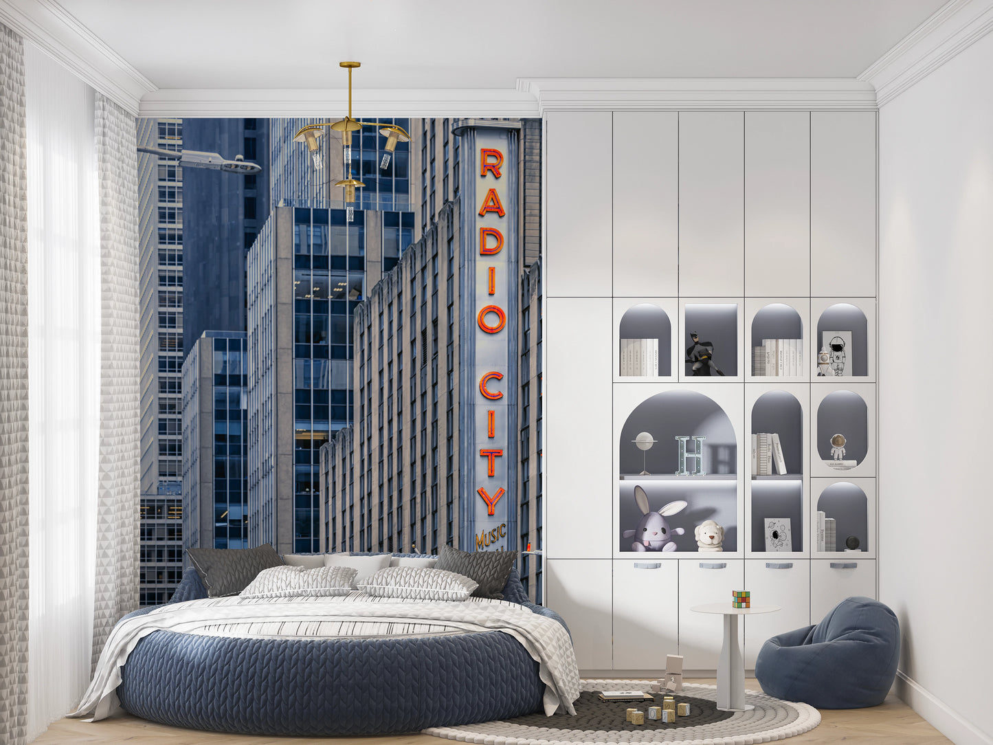 Radio City's Glow Wall Mural