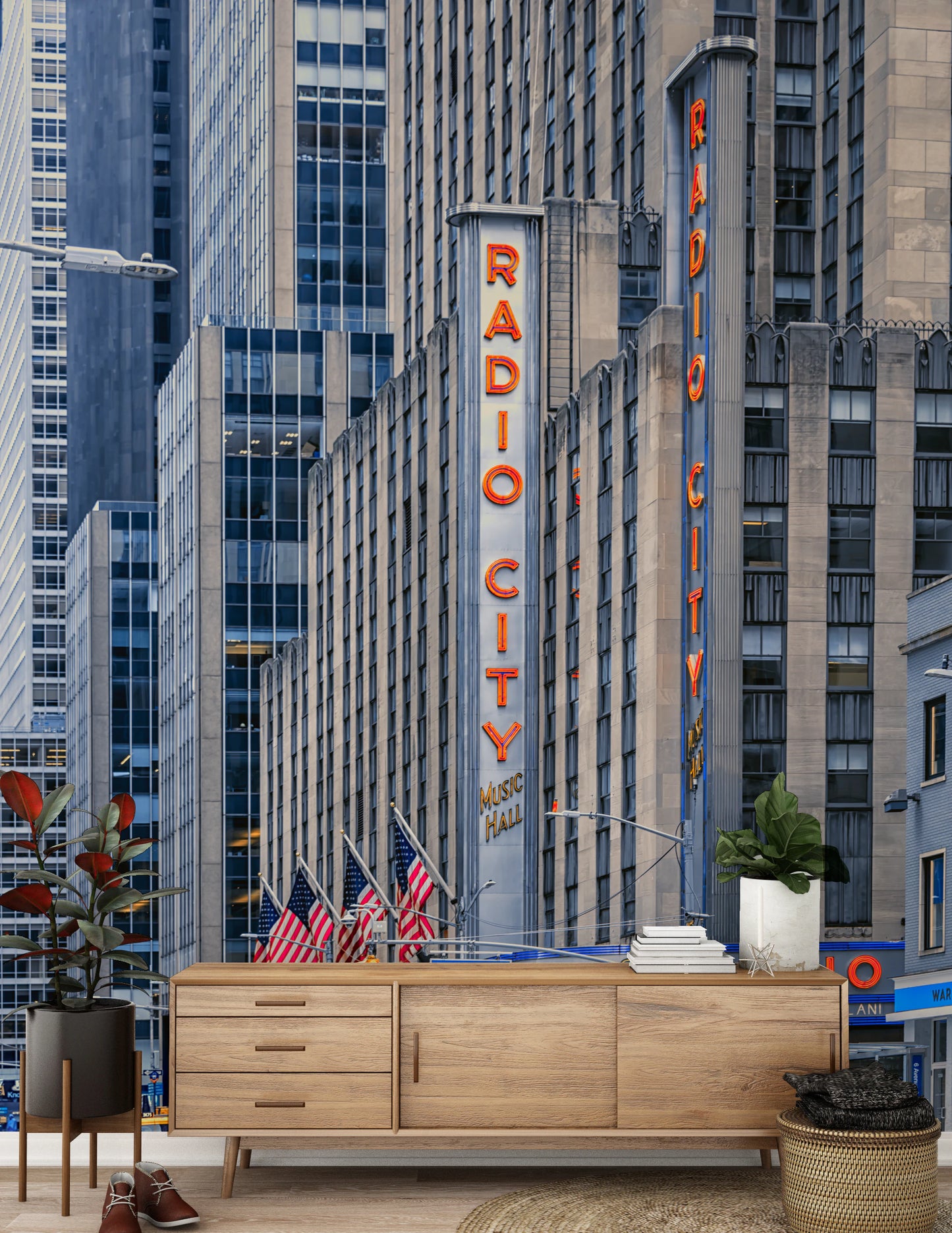 Radio City's Glow Wall Mural