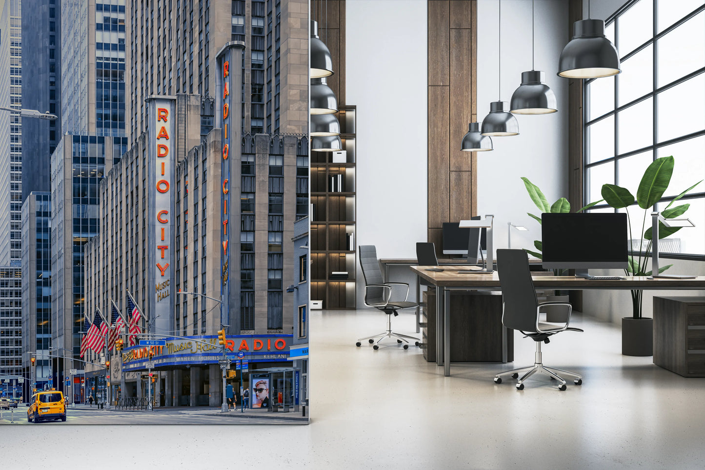 Radio City's Glow Wall Mural