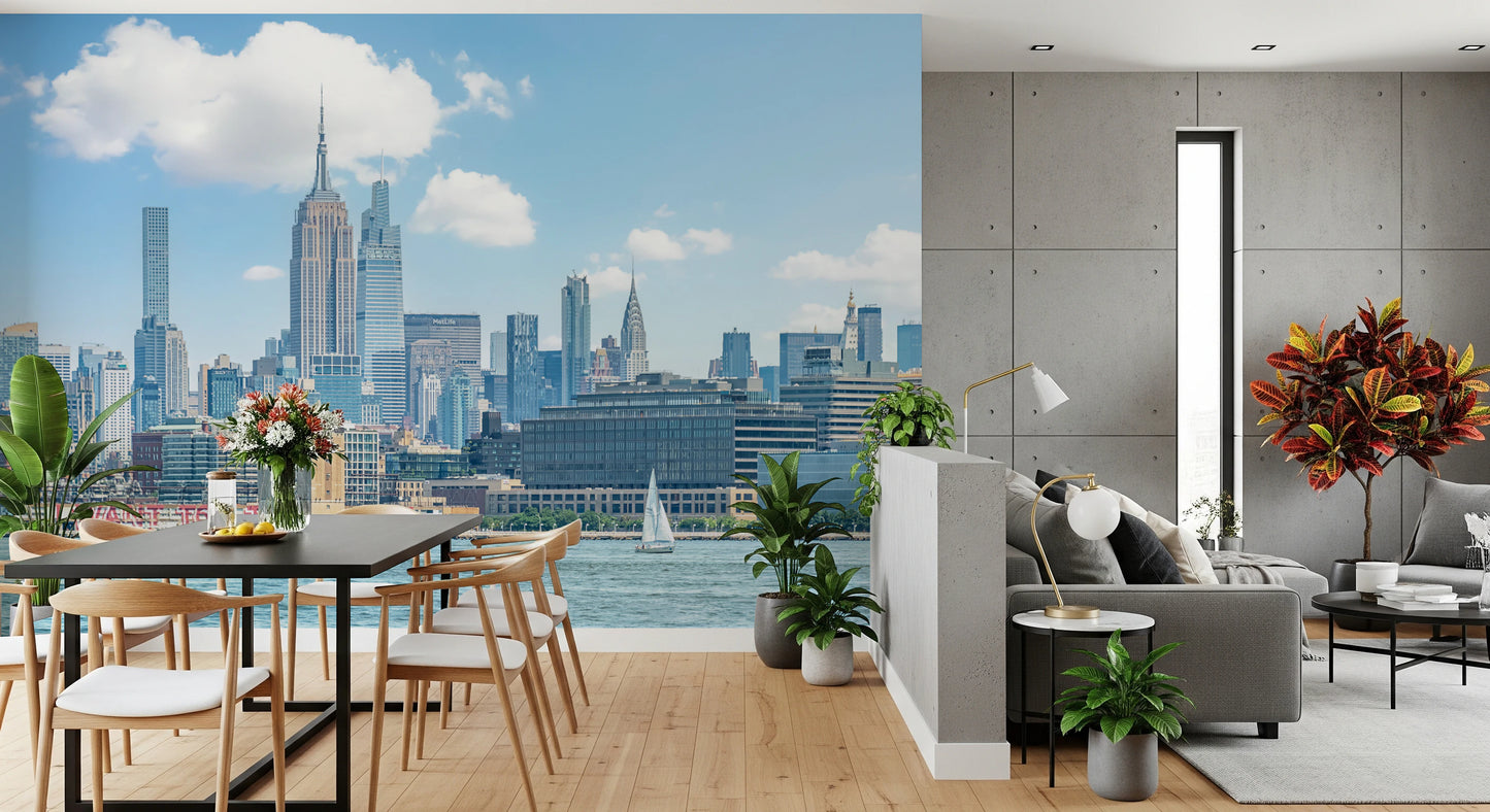 New York Skyline View Wall Mural