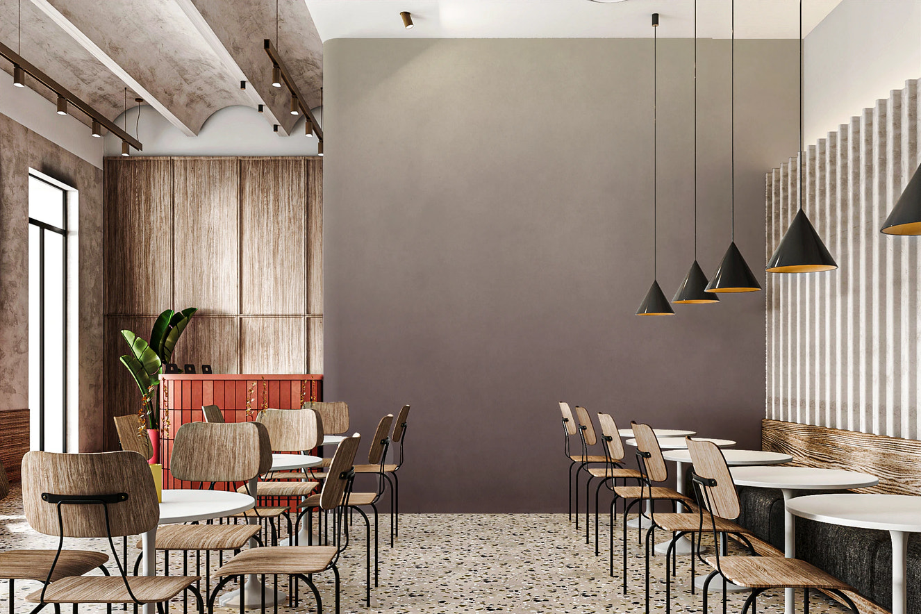 Papier sale - Fresque murale lilas ombré