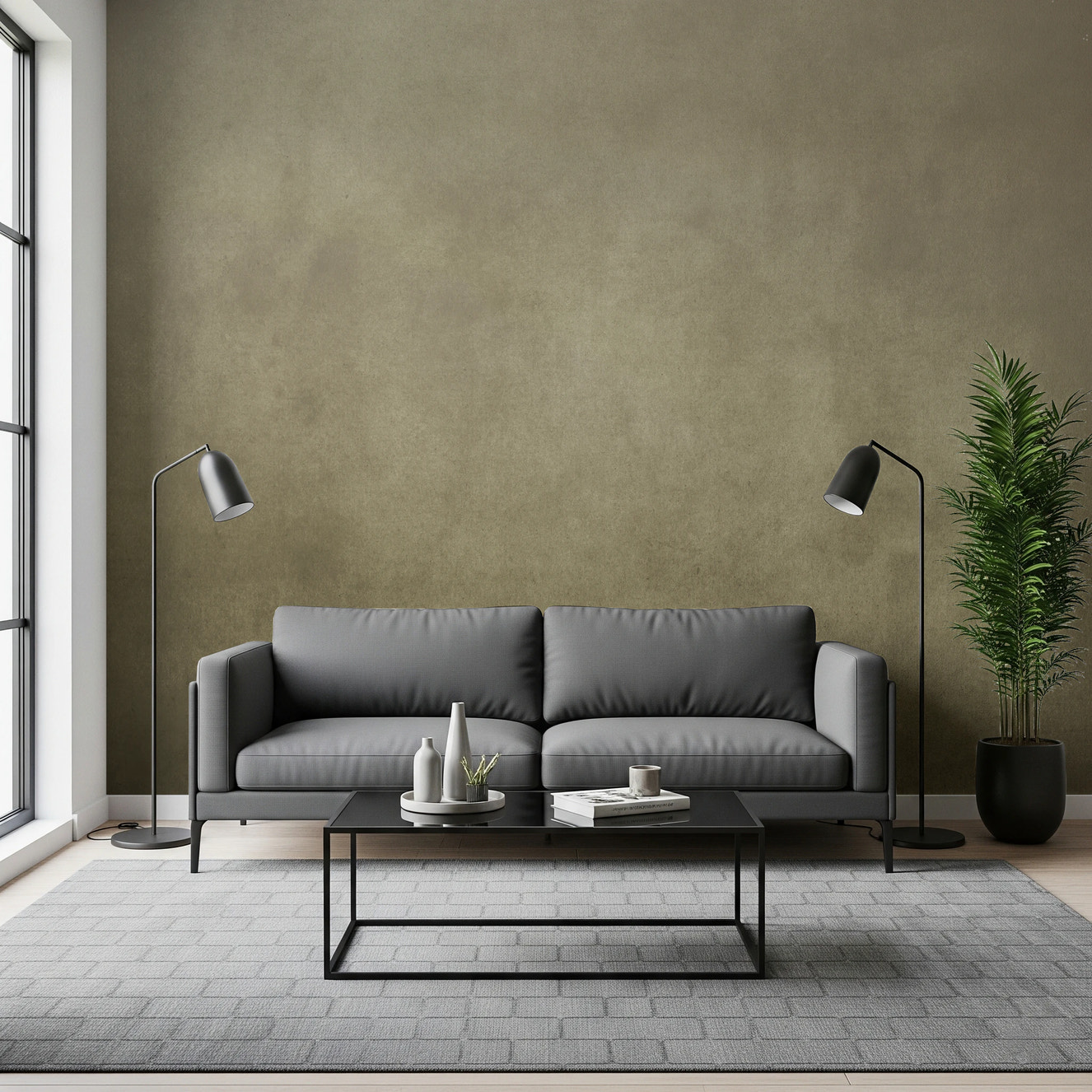 Papier sale - Fresque murale Ombre Tabac