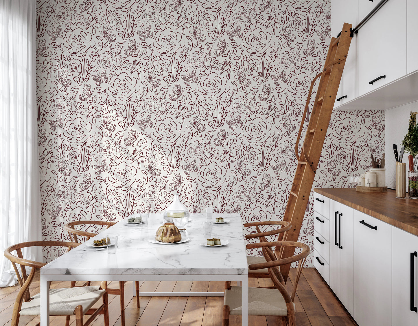 Fondo de pantalla de baile en línea floral