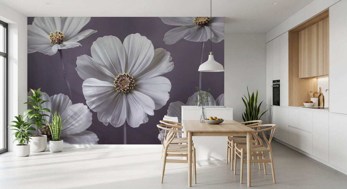 Cosmos Flowers Wall Mural