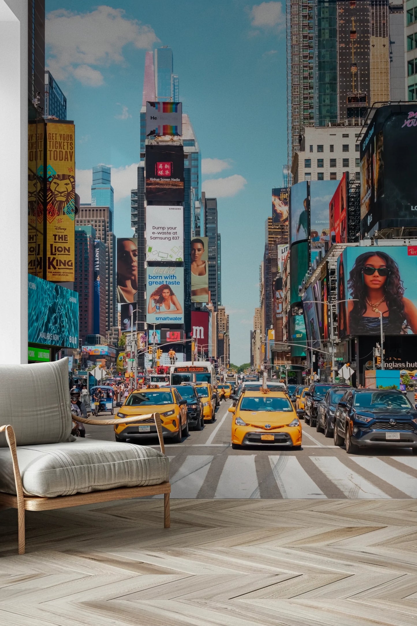 Times Square Buzz Wall Mural