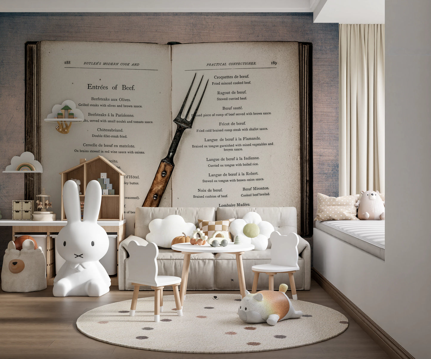 Vintage Cookbook Wall Mural