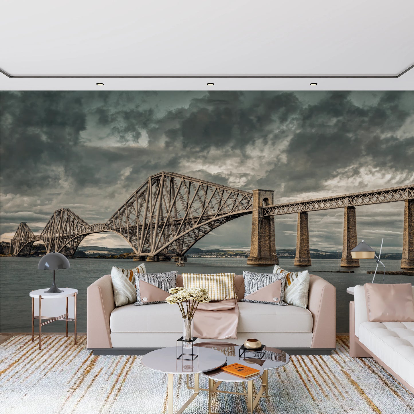 Historic Forth Rail Bridge View Wall Mural