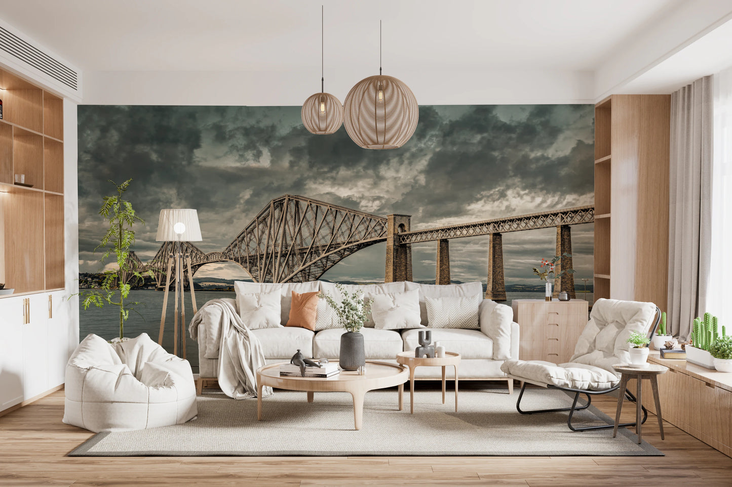 Historic Forth Rail Bridge View Wall Mural