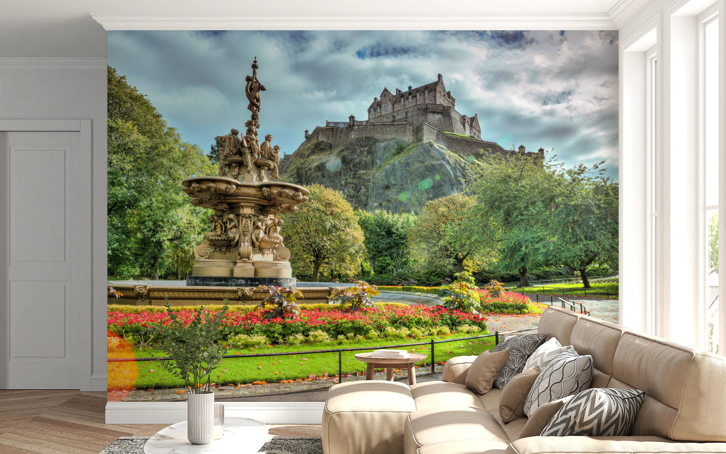 Wandbild mit Blick auf Edinburgh Castle