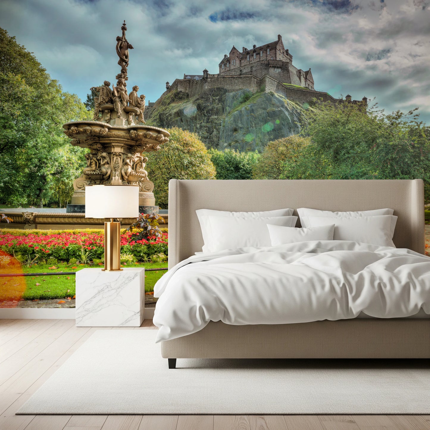 Wandbild mit Blick auf Edinburgh Castle