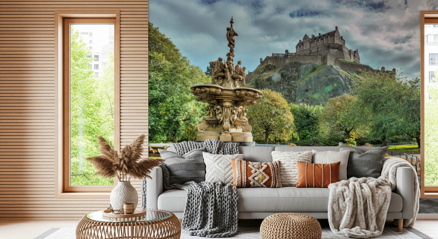 Wandbild mit Blick auf Edinburgh Castle