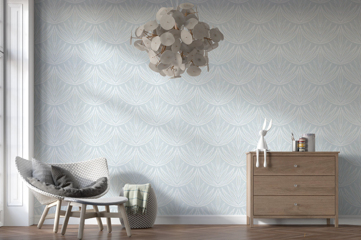 Tapete „Vergoldete Blütenblätter“