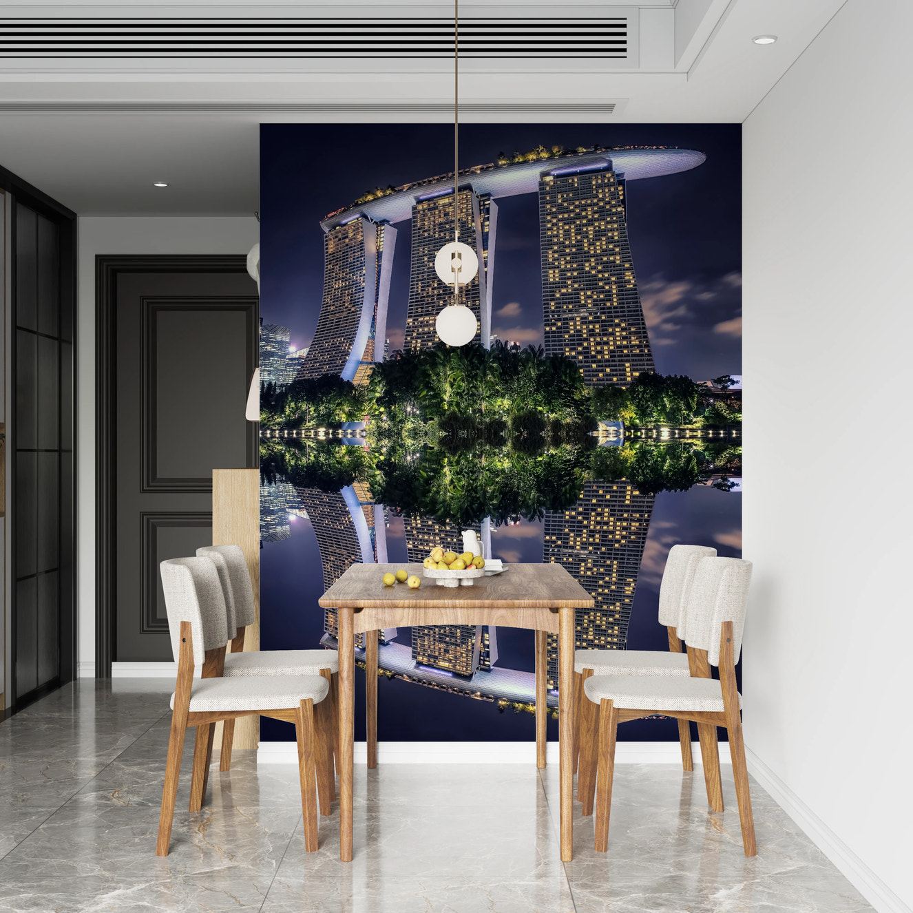 Singaore Reflection Wall Mural