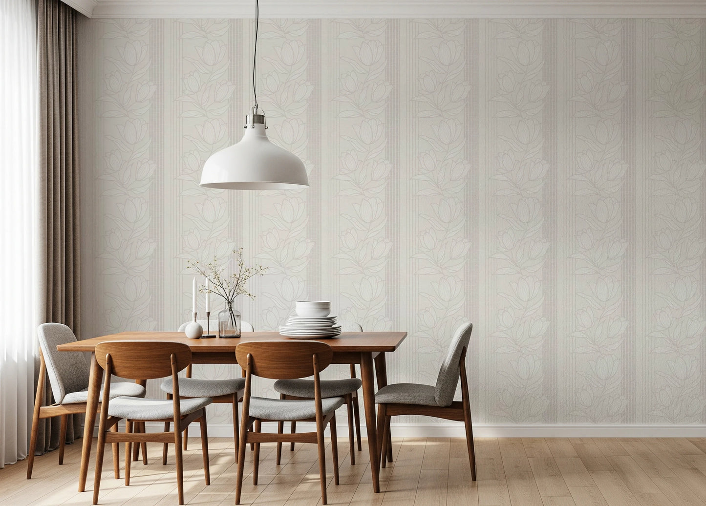 Line Art Bloom Wallpaper⁠