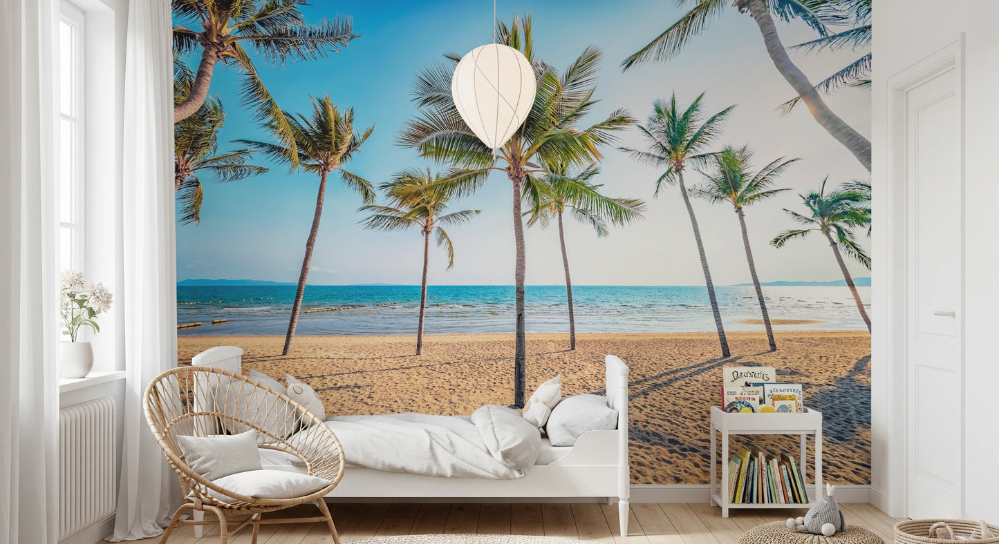 Tropical Beach Scene Wall Mural
