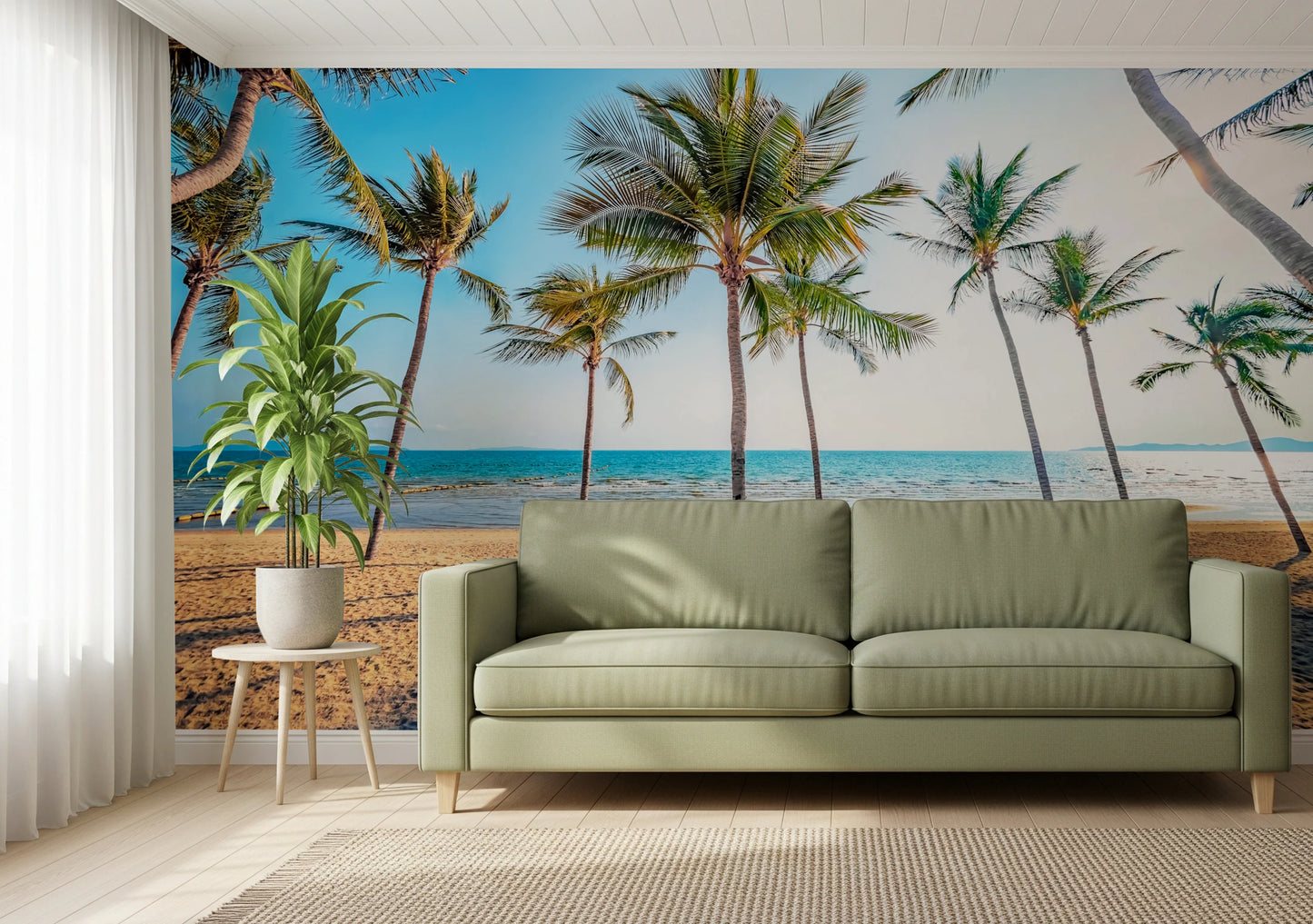 Tropical Beach Scene Wall Mural