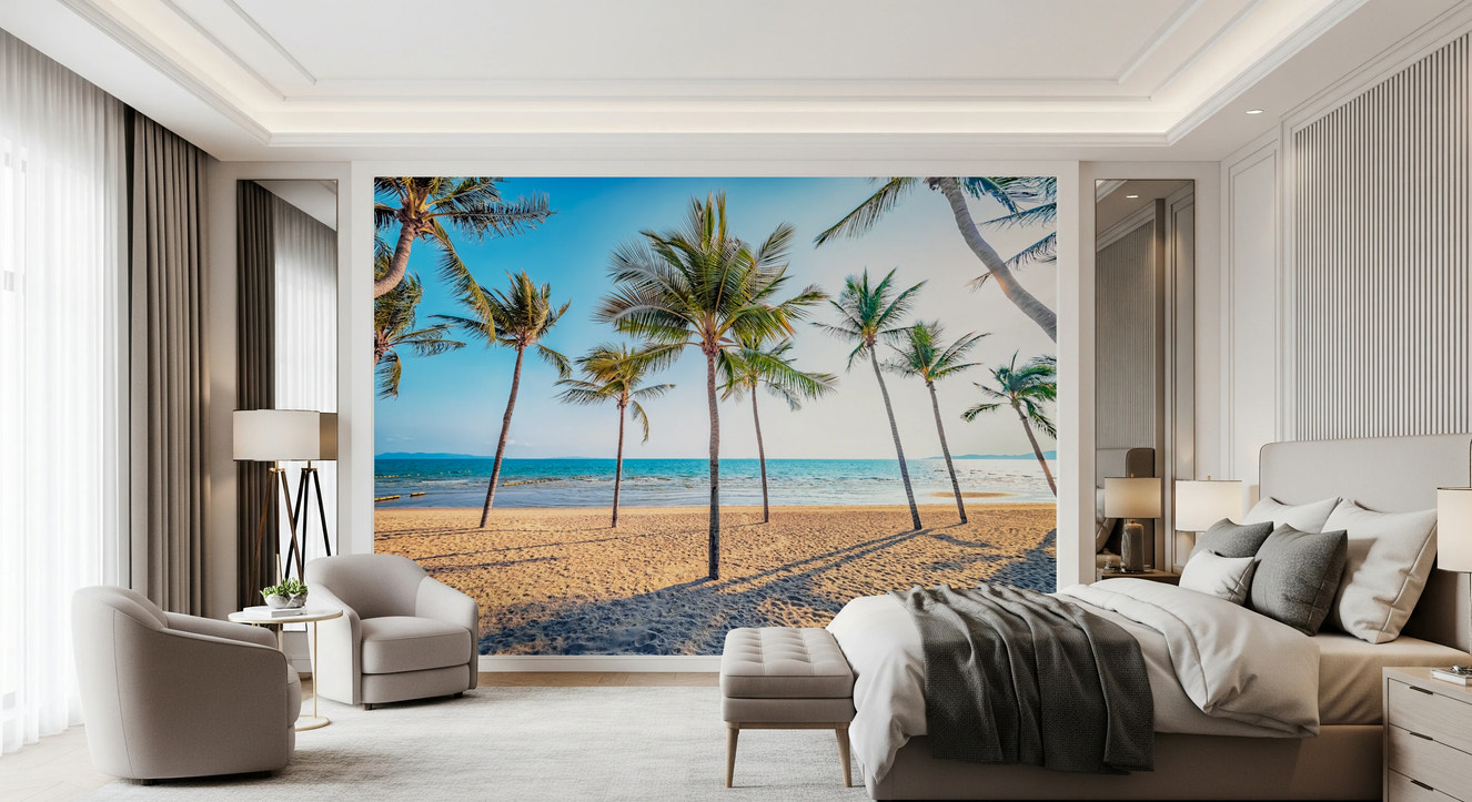 Tropical Beach Scene Wall Mural