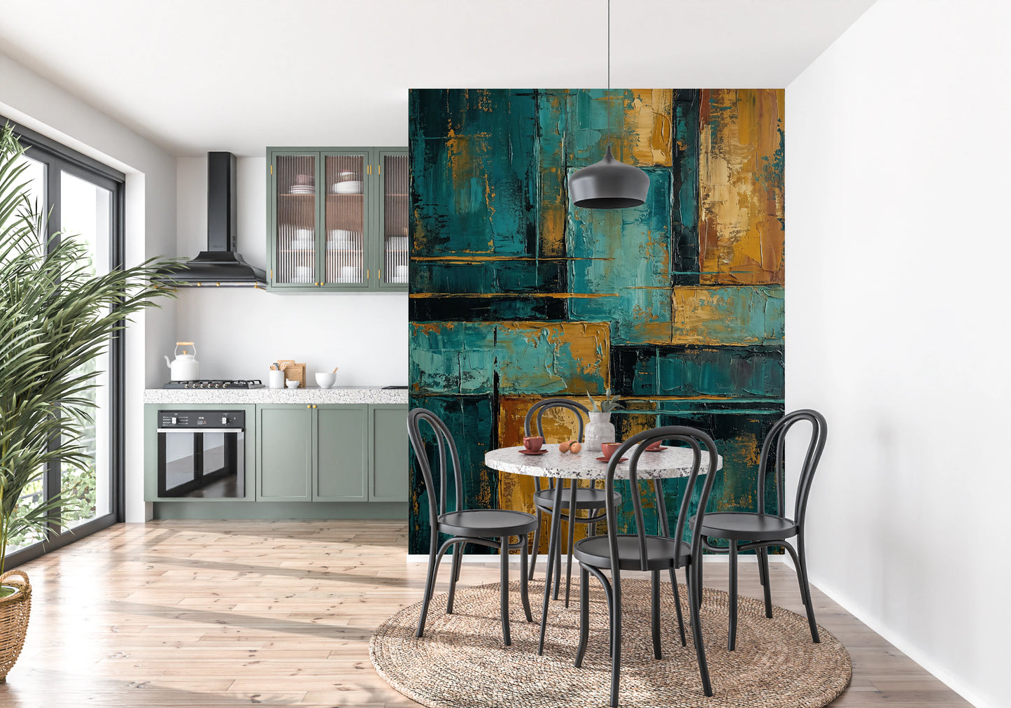 Kullatut lohkot -seinämaalaus