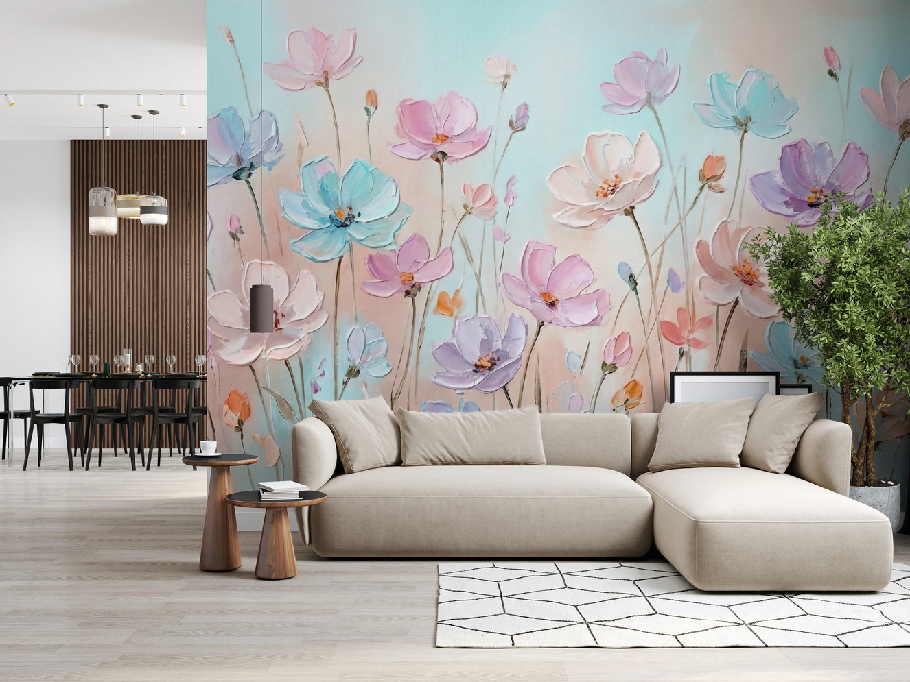 Blossom Haze Wall Mural