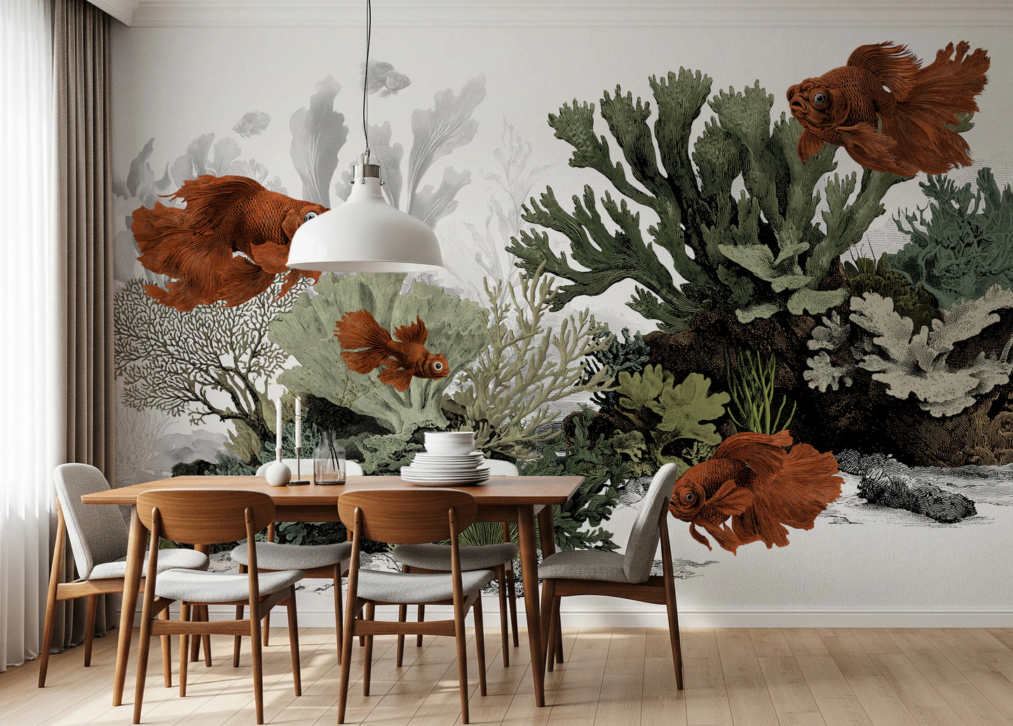 The Aquarium - Clean White Wall Mural