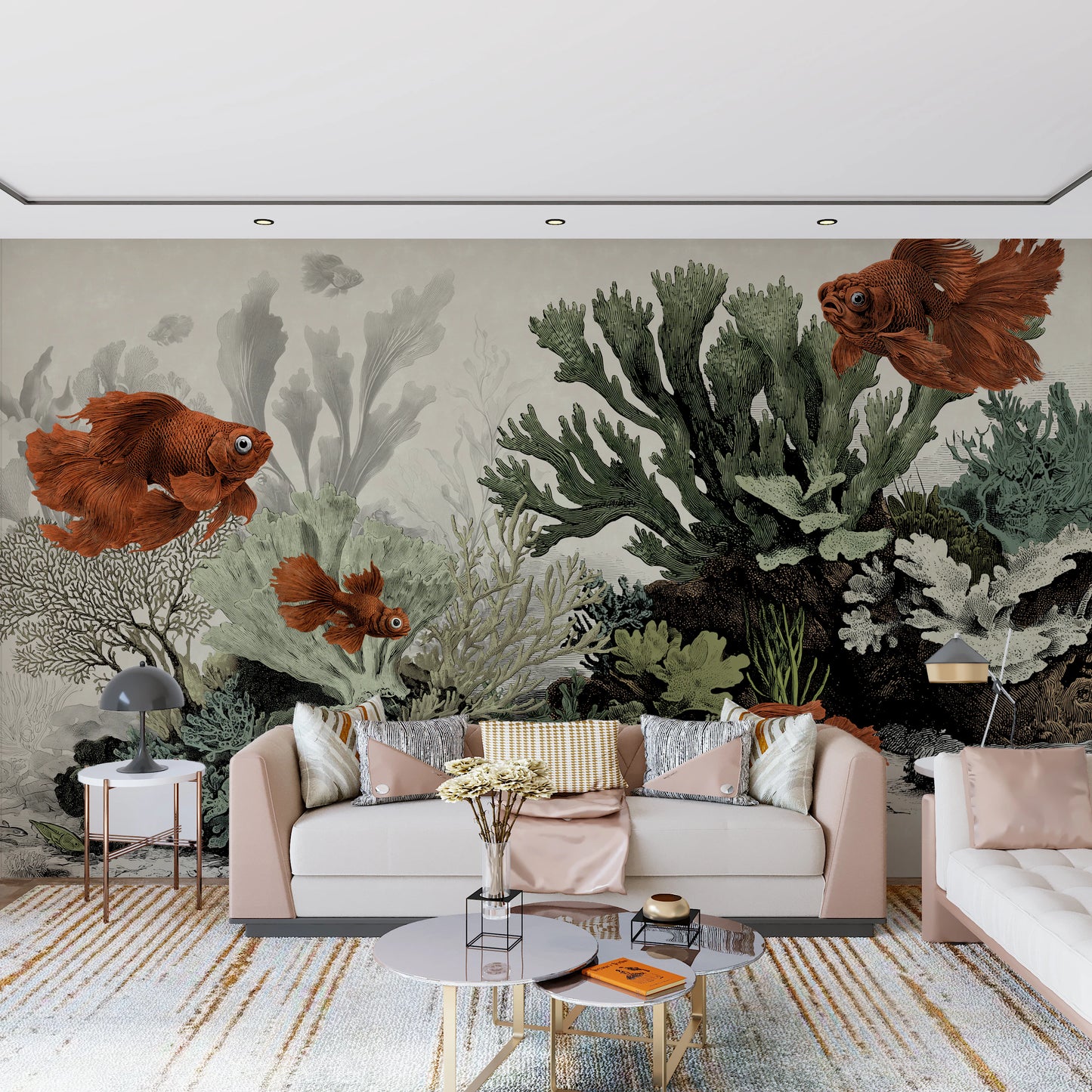 The Aquarium - Antique Paper Wall Mural