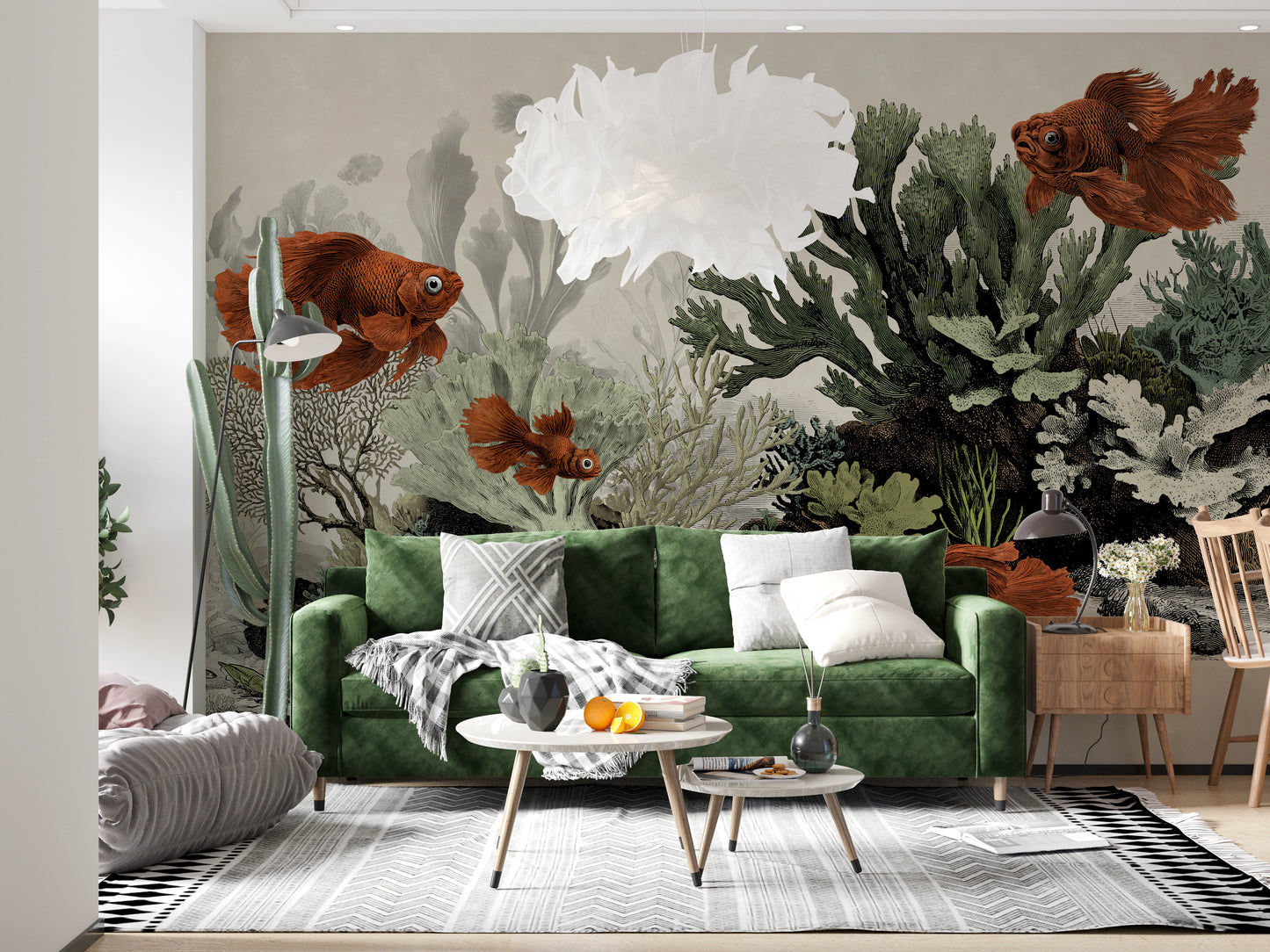 The Aquarium - Antique Paper Wall Mural