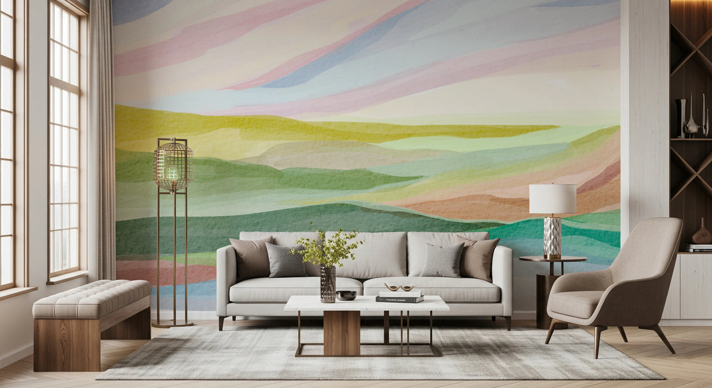 Hills and Hues Wall Mural