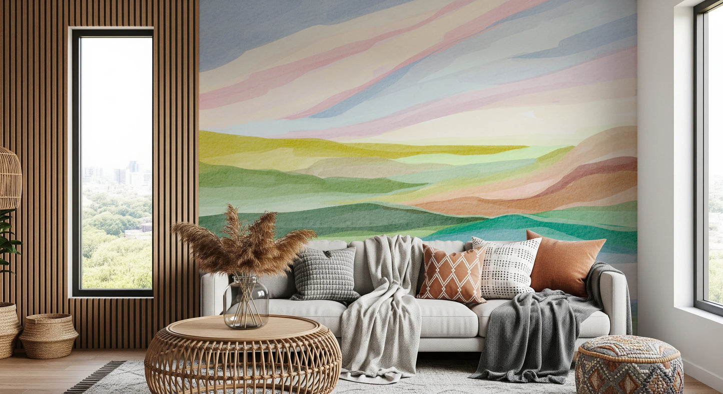 Hills and Hues Wall Mural