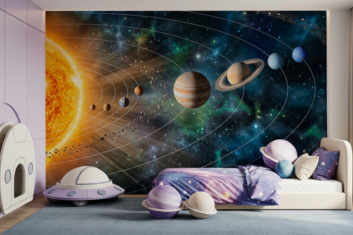 Solar System Symphony Wall Mural