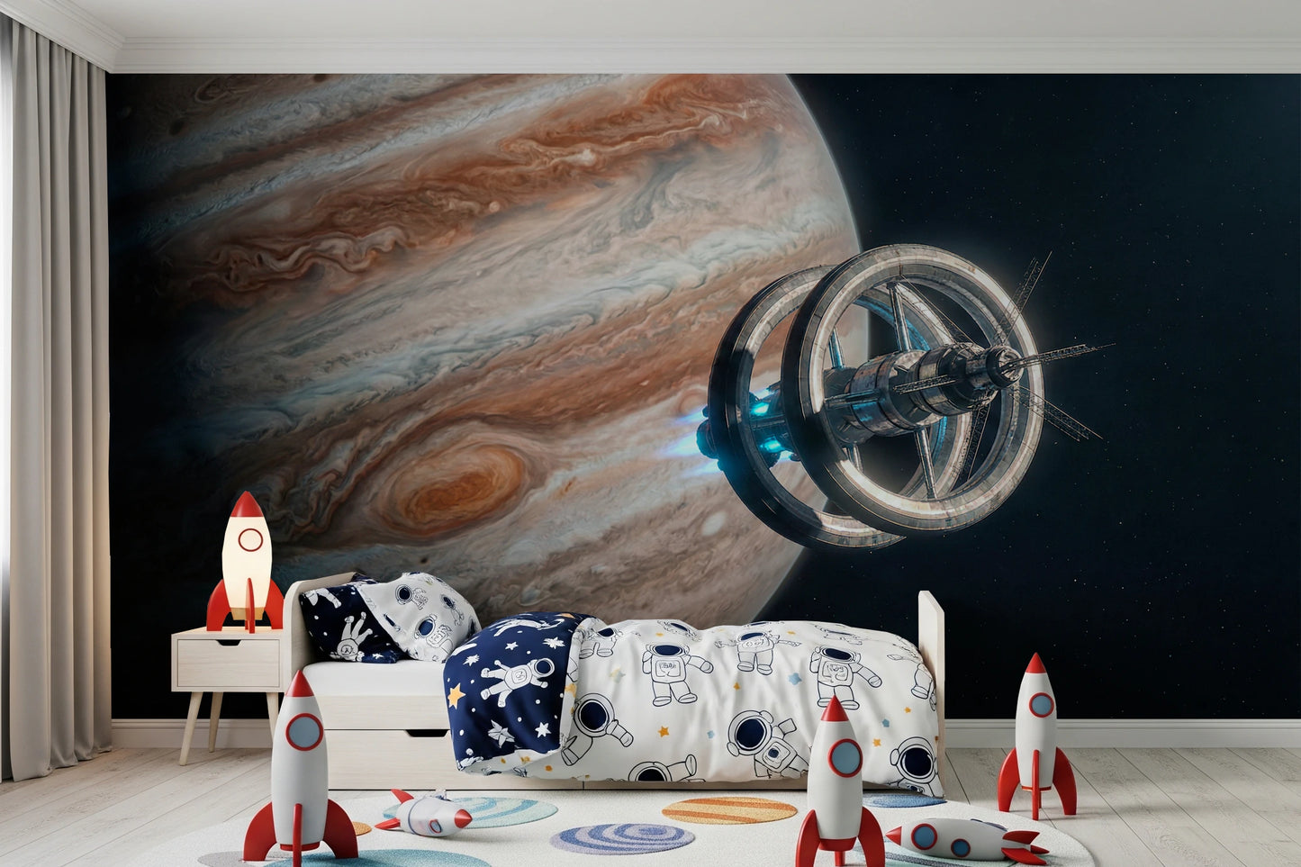 Fresque murale de la station cosmique