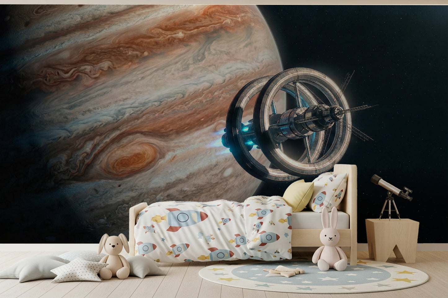 Fresque murale de la station cosmique