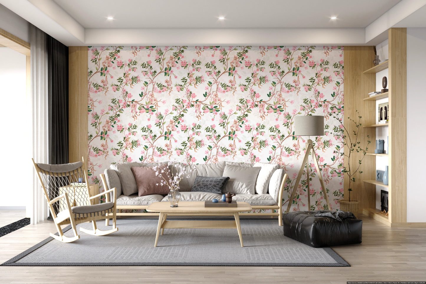 Verspielte Rokoko-Affen-Weinfest-Vintage-Aristokratische-Weinberg-Gartenparty-weiße Tapete