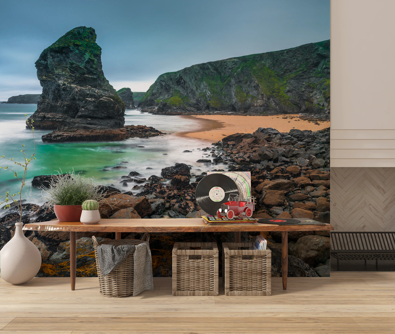 Kystmajestæt vægmaleri