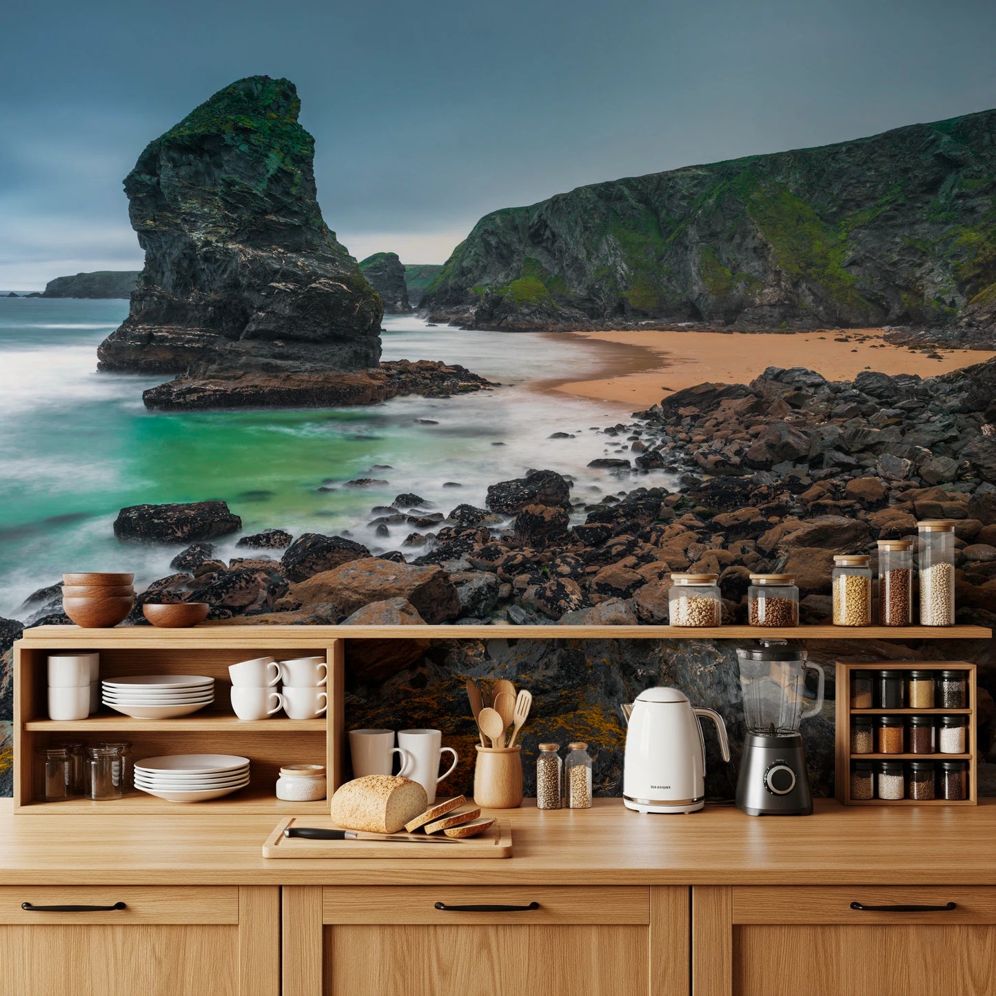 Kystmajestæt vægmaleri